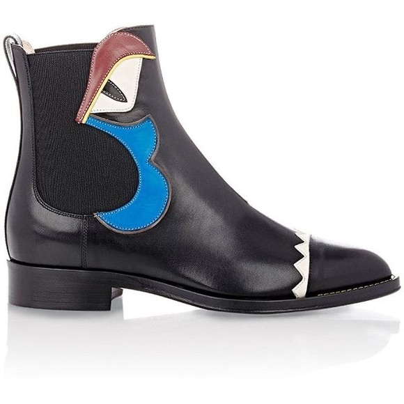 Fendi Appliquéd Buggie/Monster Chelsea Boots - Picture 3 of 16